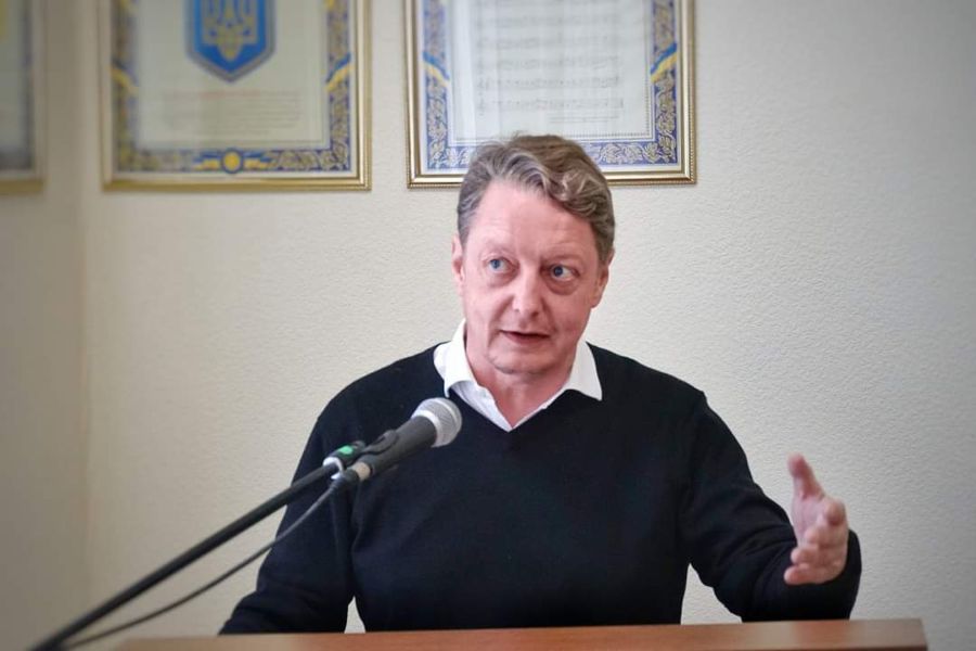Зустріч студентів УМСФ із французьким публіцистом, головним редактором науково-популярного видання «Philosophie magazine» Мішелєм Ельчаніновим