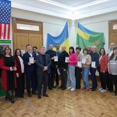 Вітаємо слухачів курсів для фахівців із супроводу ветеранів з отриманням свідоцтв!